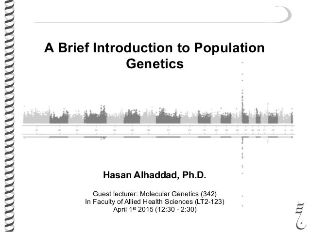 Stochastic Problems in Population Genetics